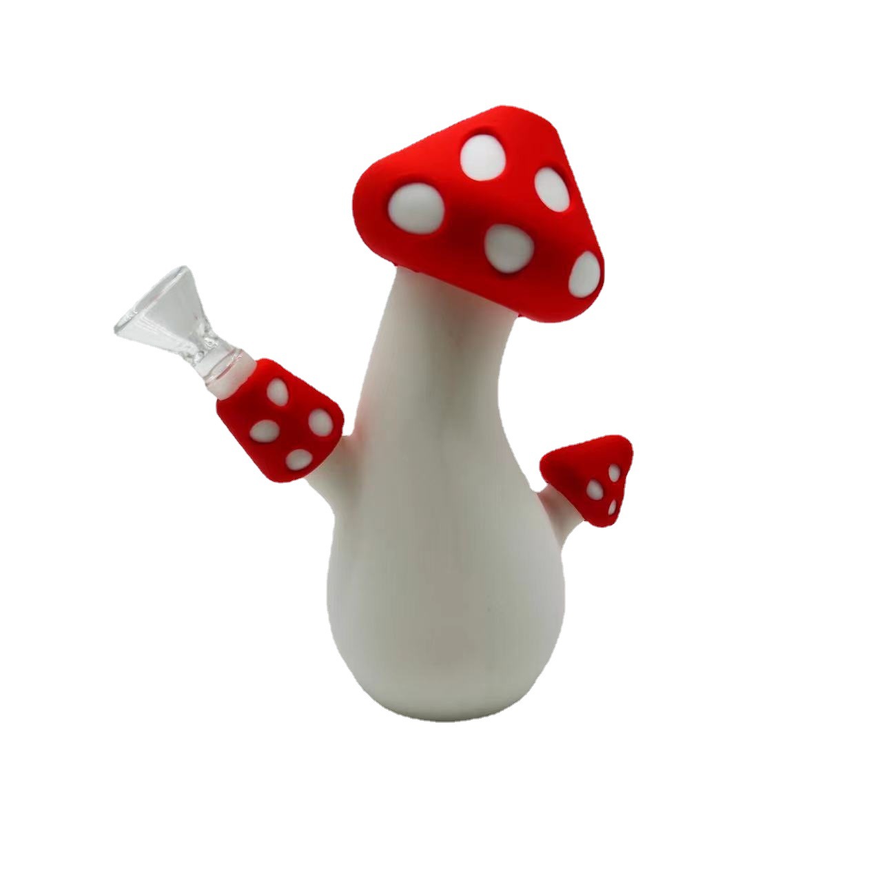 

Hookahs New style mushroom silicone bong mini bong with glass bowl smoking pipes unbreakable dab rig