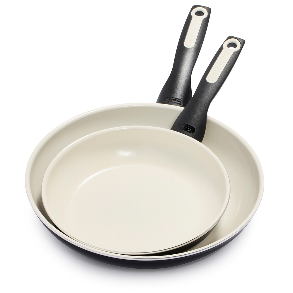 

GreenPan Rio Ceramic Nonstick 8" and 10" Frypan Set Black