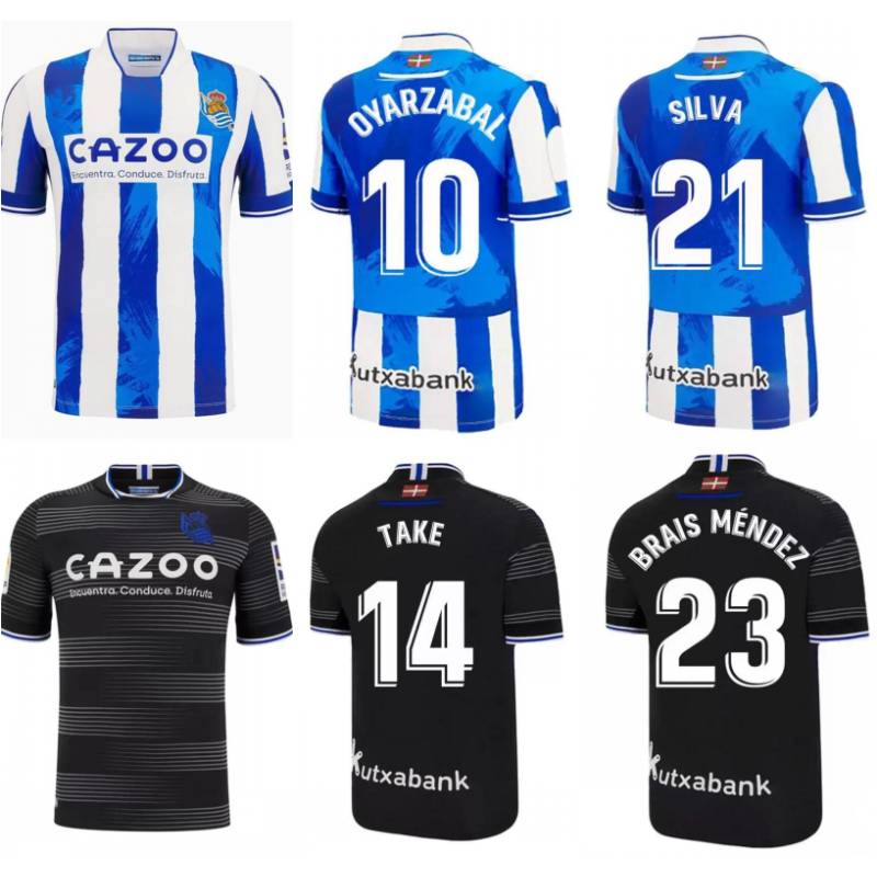 

2022/23 Real Sociedad Soccer Jerseys 2023 MERINO PORTU OYARZABA Maillots Shirt Mens TAKE PACHECO SILVA BARRENE JANUZAJ ISAK BRAIS MENDEZ Football uniform, Home