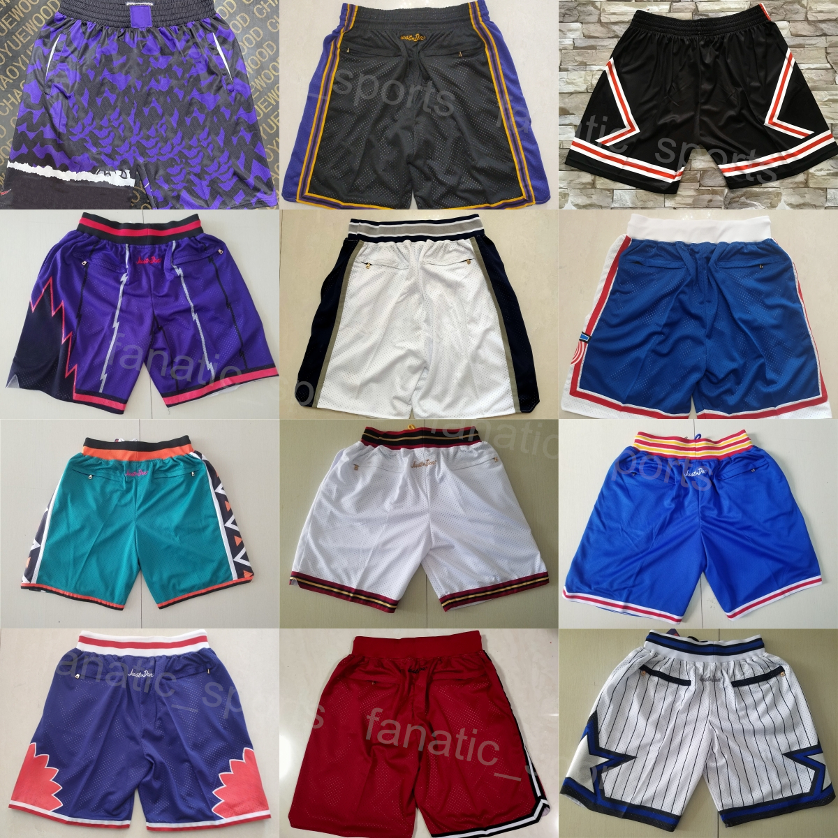 High Retro Basketball Short Team Just Don Drawstring Pants Pocket Zipper Justdon Sweatpant Wear Elastic Waist Stitched Shorts Bam Adebayo Rudy Go-image-775722726
