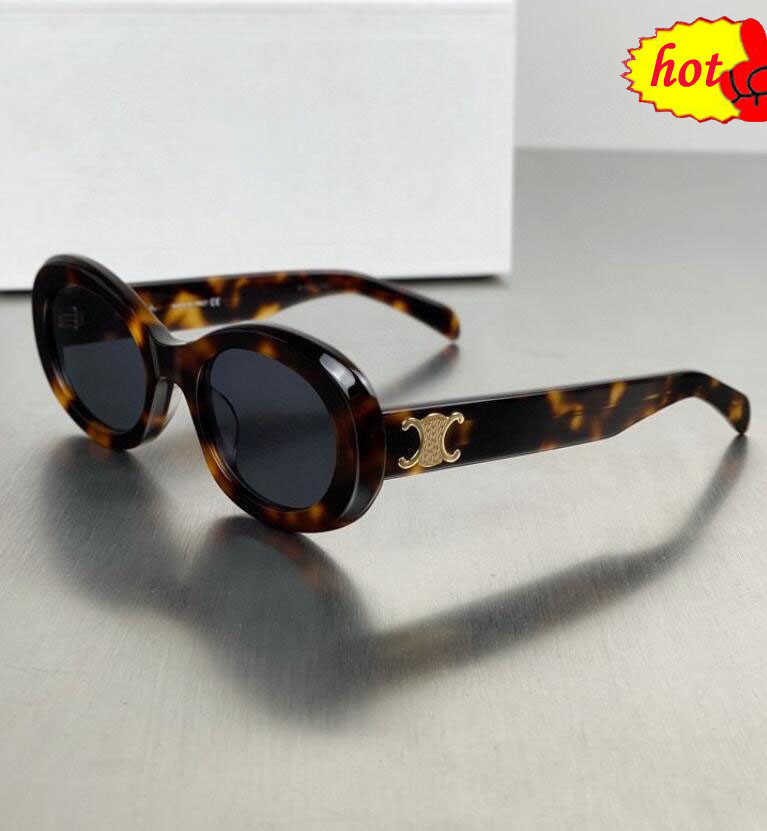 Sunglasses 2023 new fashion Retro cat's eye sunglasses for women CE's Arc de Triomphe oval French 