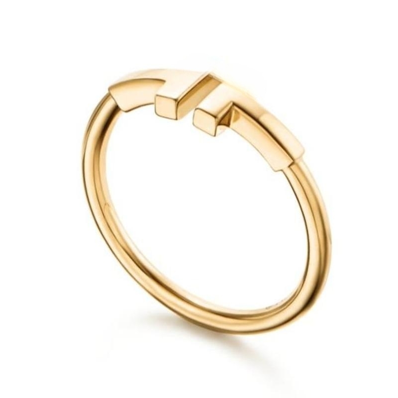 Multi style nacre et diamants bague promesse bagues pour femmes hommes marque de luxe T bague ouverte mode Saint Valentin cadeau or rose or argen