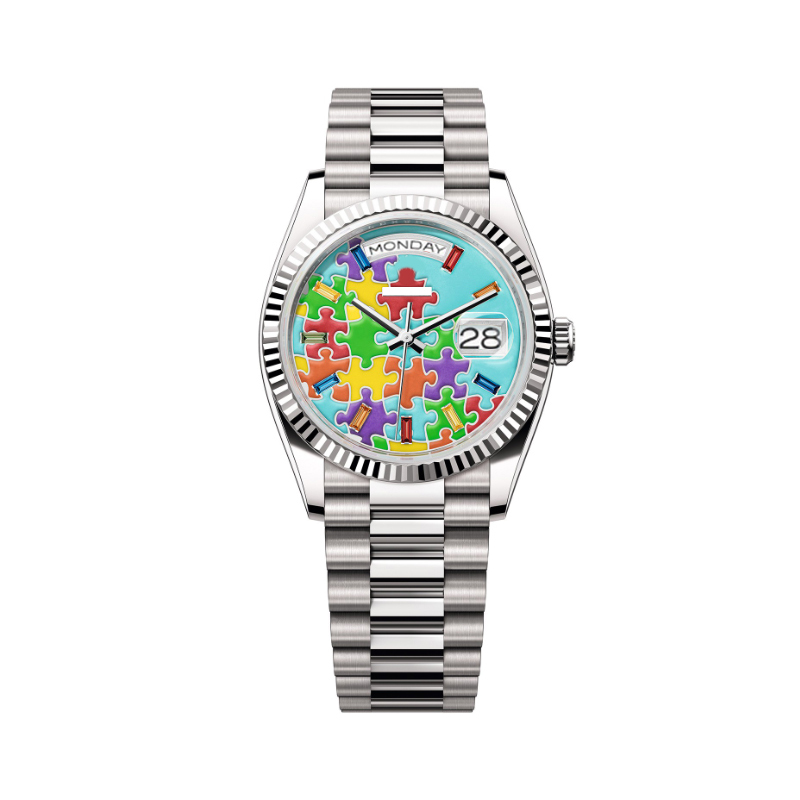 u1 mens watches With diamond 40mm Week DATE automatic machine 36mm Ladies watch Gold 904L stainless day steel strap sapphire hidden folding buckl-image-870985627