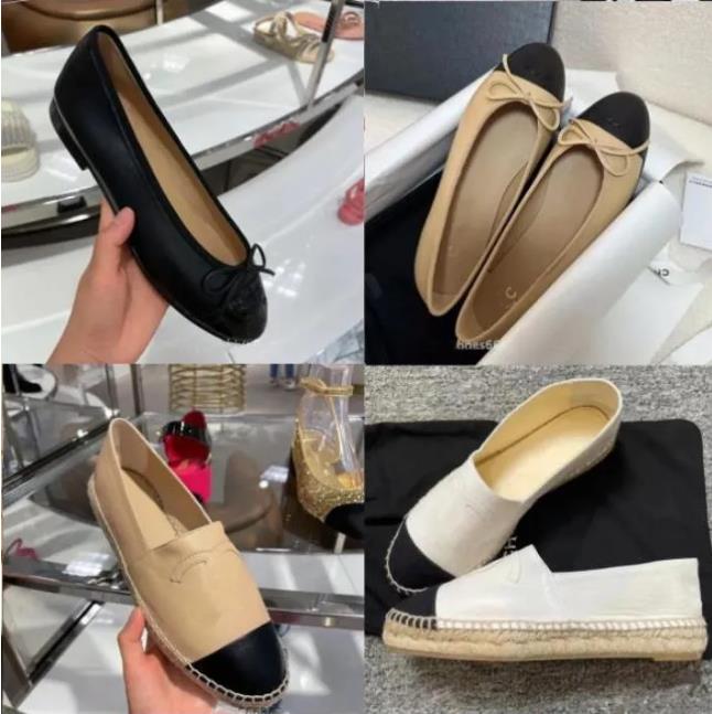 Classique De Luxe Designer Lazy Pantoufles En Cuir Véritable Femmes Espadrilles Slide Mocassins Chaussures Marque Confortable Toile Plat Pêcheur