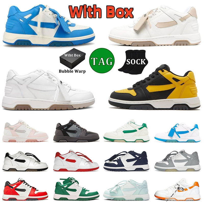Designer Men Women 2023 Top Quality Running Shoes Offs White Out Of Office Low-Tops Black White Pink Leather Light Blue Red Yellow Black Patent T