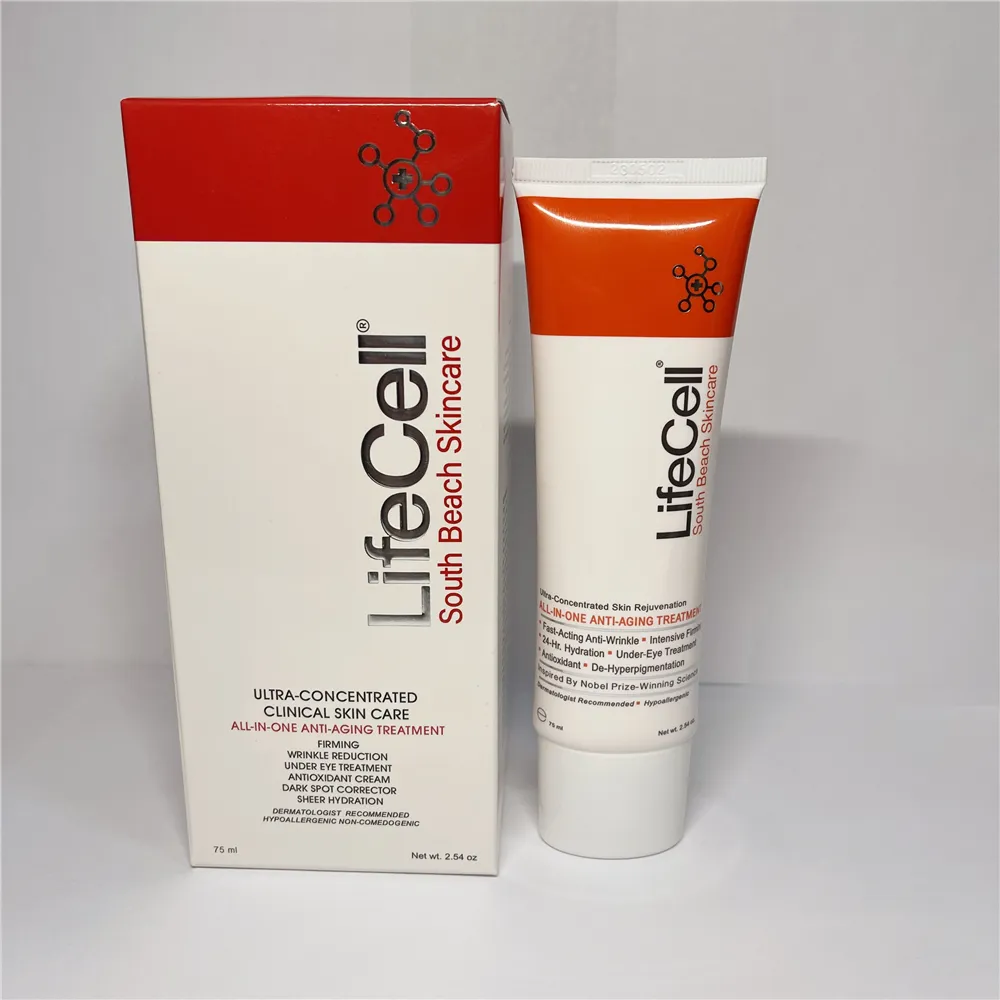Life Cell All In One Skin Tightening Treatment 75ml Moisturizing Face Cream LifeCell Cooling Under Eye Treatment 20ml High Quality Fast Ship Skin-image-890866173