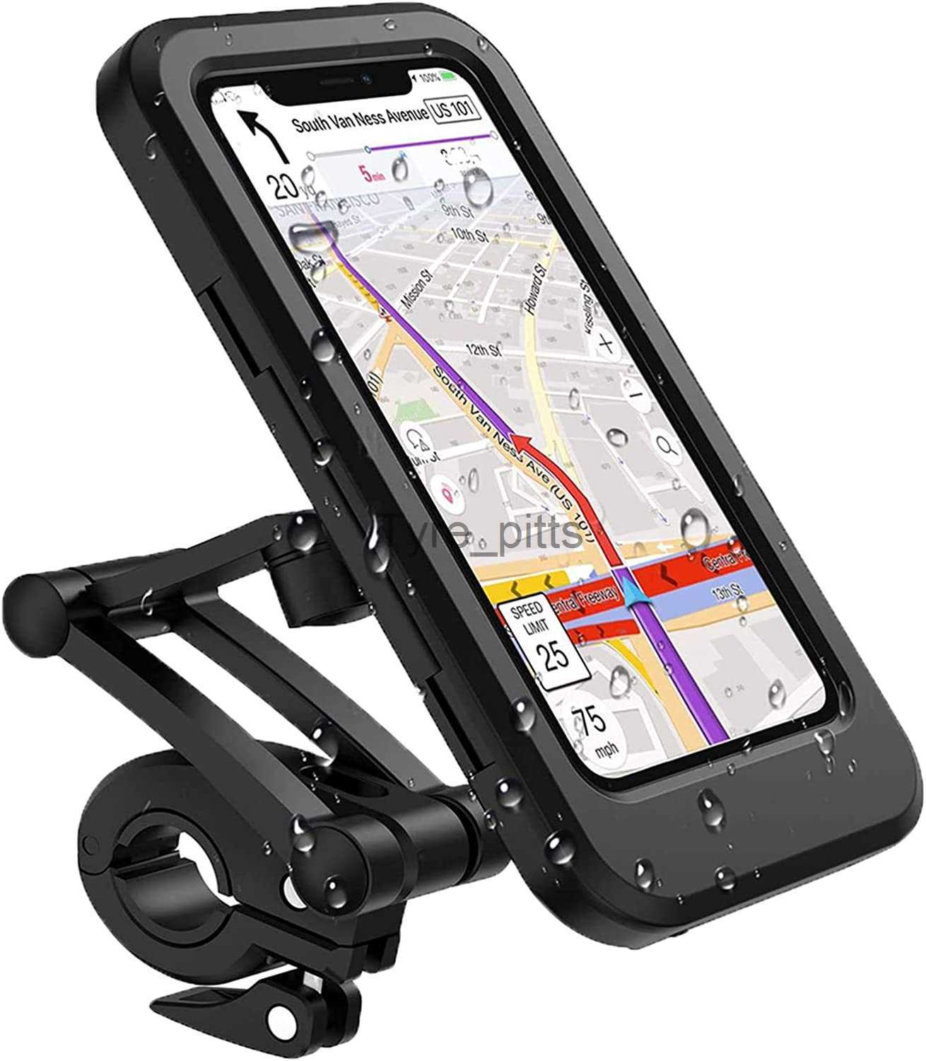 MP3/4 Docks Cradles Adjustable Waterproof Bicycle Mobile Phone Holder Mount Universal Bike Motorcycle Handlebar Cell Phone Support Mount Bracket-image-891051540