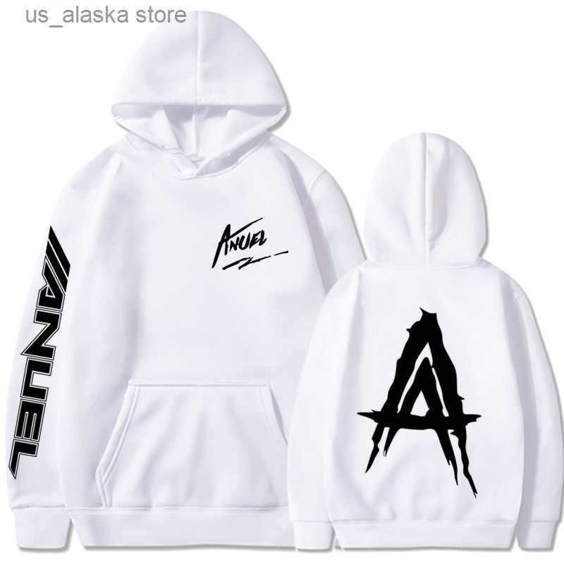 Hoodies Mens Sweatshirts Unisex trend new Anuel AA pattern printed hoodie Sweatshirt Couple Real Hasta La Muerte strt hiphop hot selling sports hood