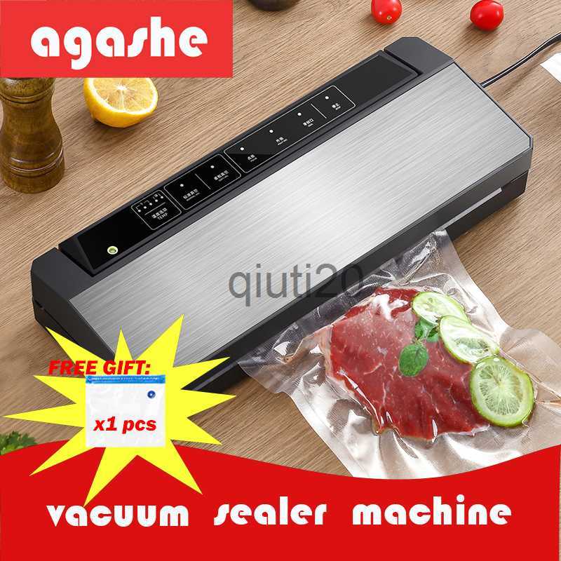 Vacuum Food Sealing Machine AGASHE 520 vacuum sealer Electric Vacuum Sealer Packaging Machine For Home Kitchen vacuum sealing machine Commercial-image-890978303