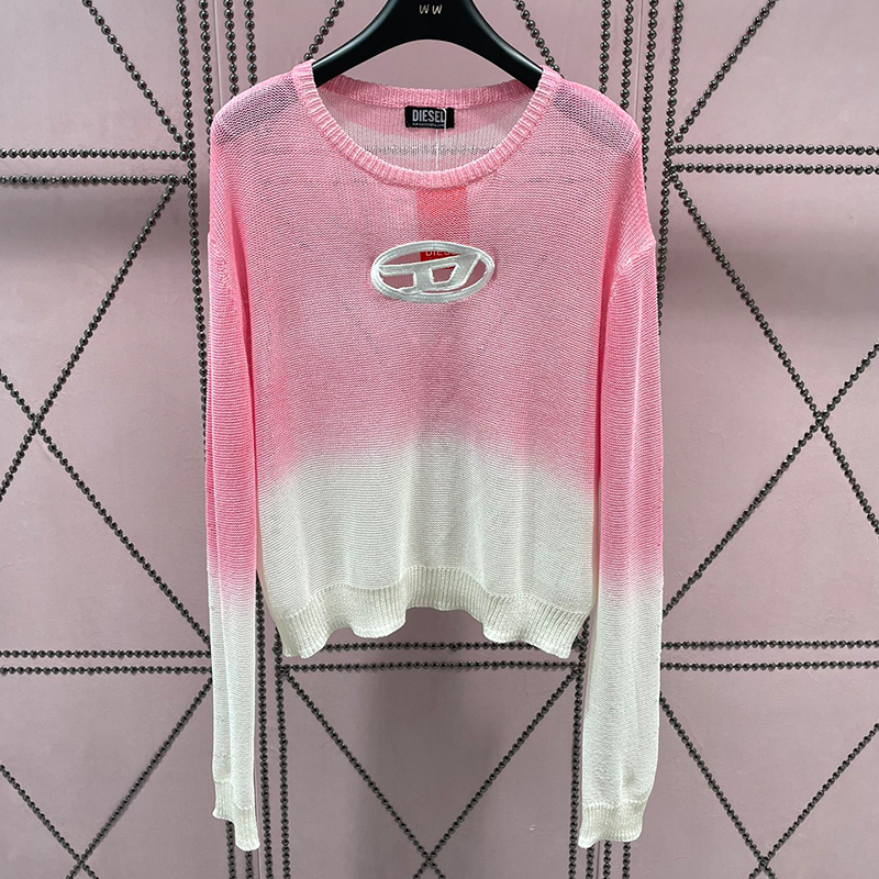 DIE-SEL Women Top Colorblock Hollow out Long sleeved Style Size SML With Dust Opp Bag-image-683476687