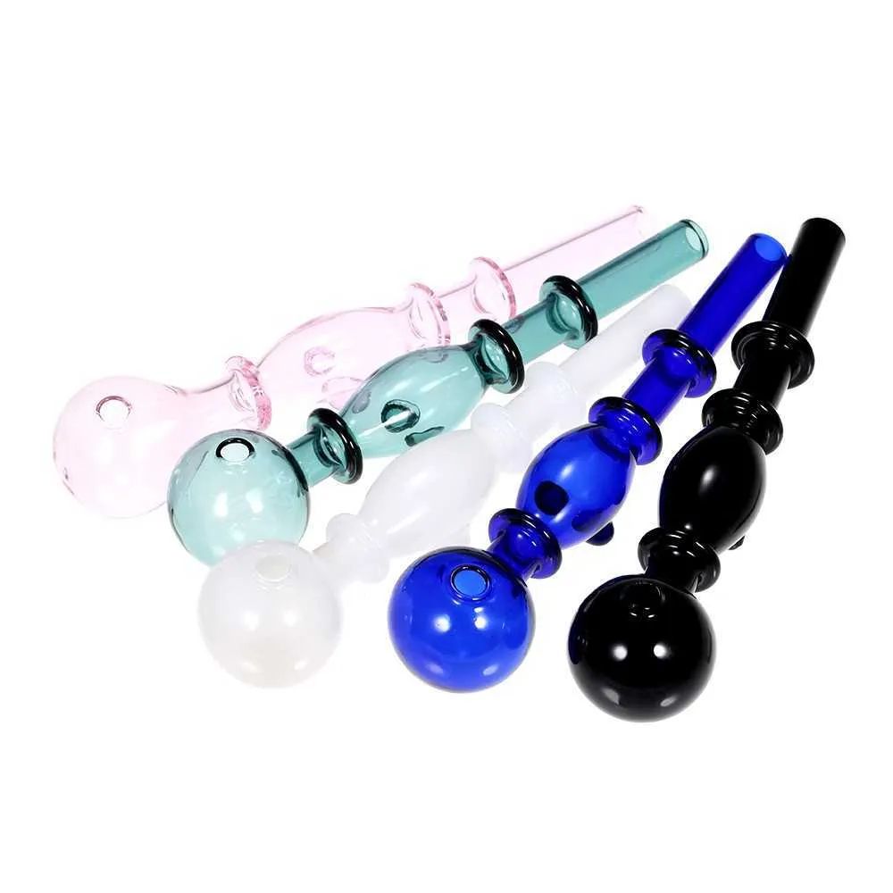 Bong Transparent Tobacco Smoking Pipe Glass Oil Burner Pipe Glassware Herb Hookah Cigarette Shisha Tube Smoke Shop-image-824297491