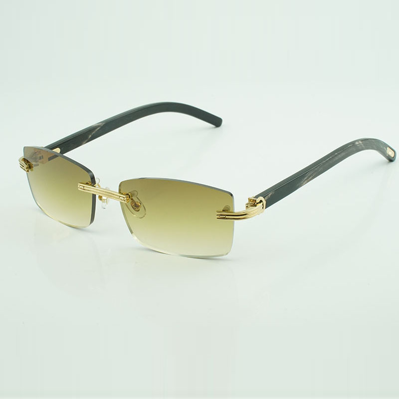 Buffs sunglasses frames 0286O with new hardware and black textured buffalo horn legs 56-17-140 mm-image-891099622