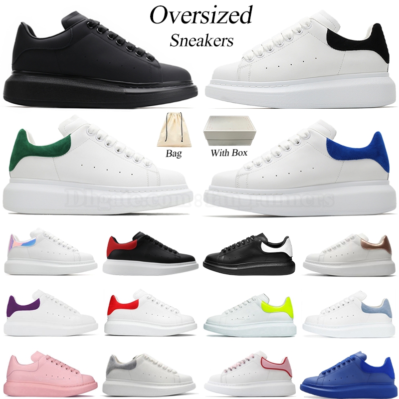 Designers Sneaker surdimensionné Chaussures de sport en cuir Triple Blanc Noir Vert Daim Rose Violet Ruban Velours Espadrilles Plateforme Baskets