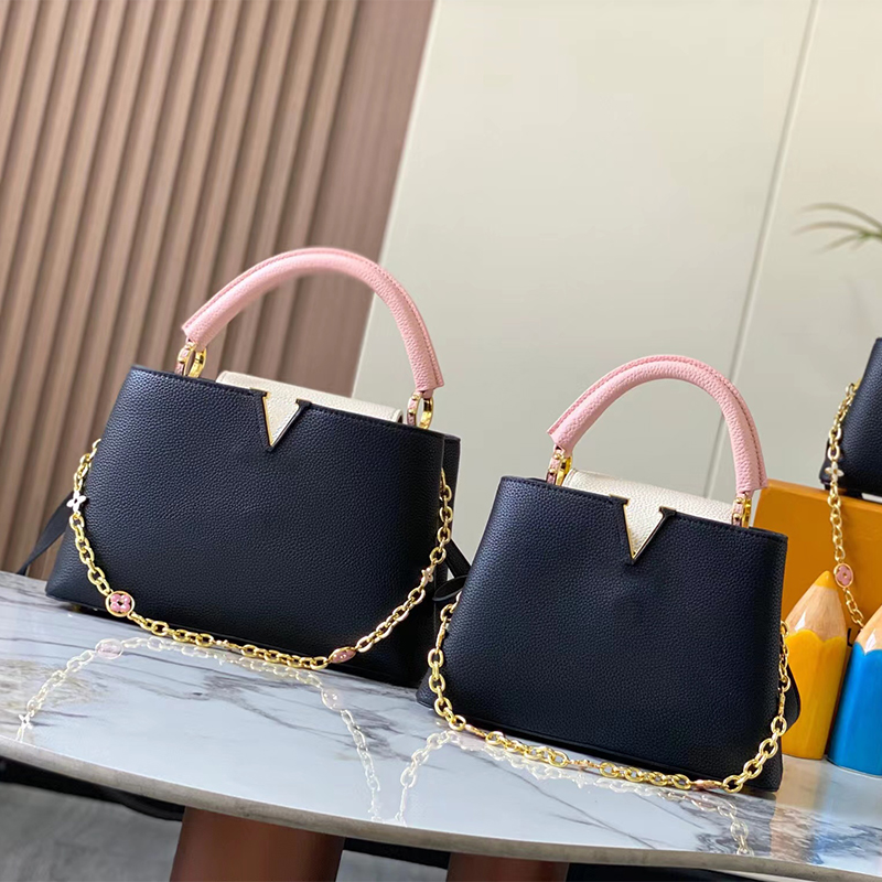 Designer bag women handbags flower luxury metal leather designers bags high quality chain shoulder bags classic letter brand logo ladies purse-image-891022797