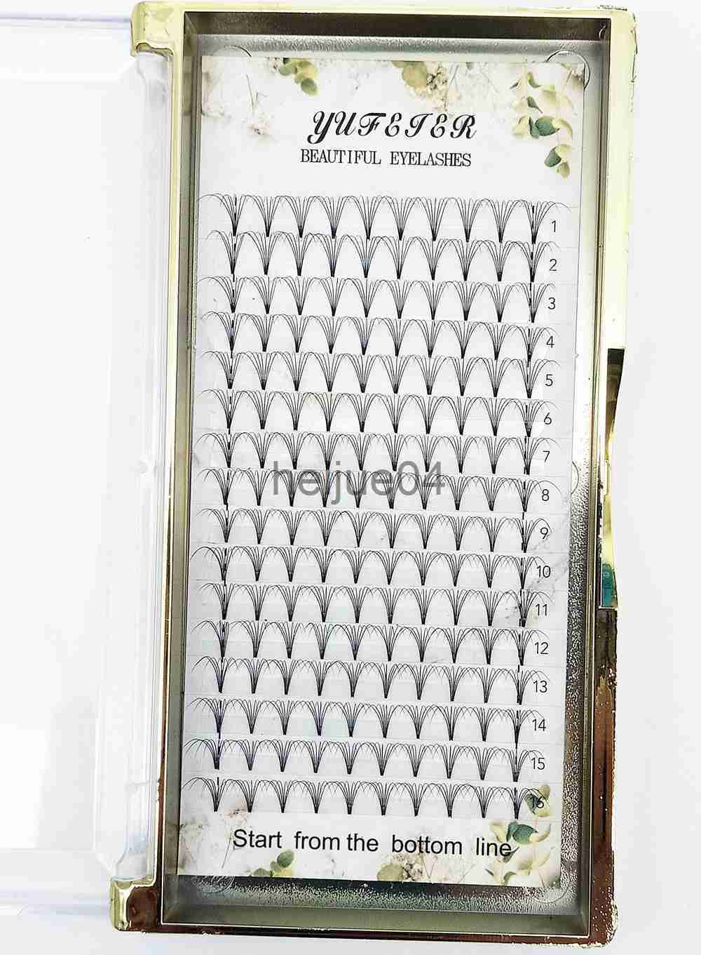 False Eyelashes HBZGTLAD 16 Lines Premade Volume Fans 5D20D Lash Russian Volume short stem Eyelash Extensions Pre made Lash Extension Faux Mink x-image-891287674