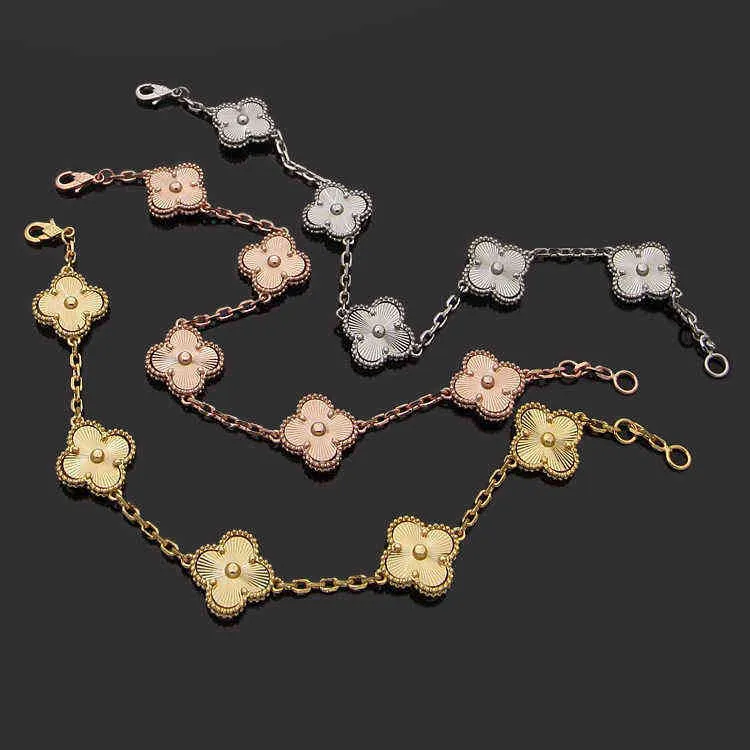 van clover bracelet Luxury Designer Link Chain Bracelet Four-leaf Cleef Clover Womens Fashion 18k Gold Bracelets Jewelry Gift 2023-image-891815615