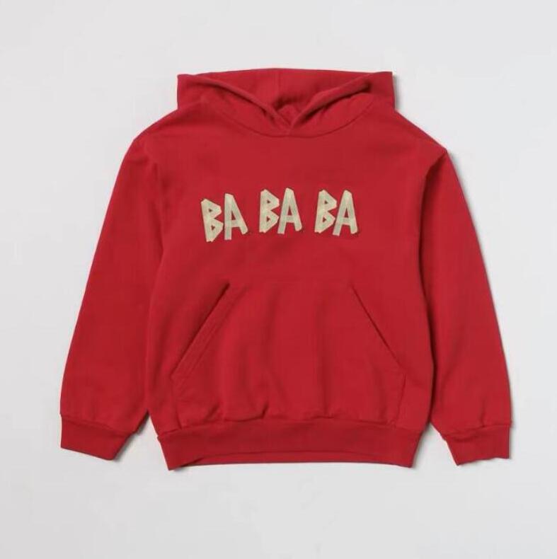 Boys Girls Hoodies Sweatshirts Winter Kids Loose Hoodie with Letters Hiphop Streetwear Pullover Tops Size 100-140 150 Multi Colors-image-891350943