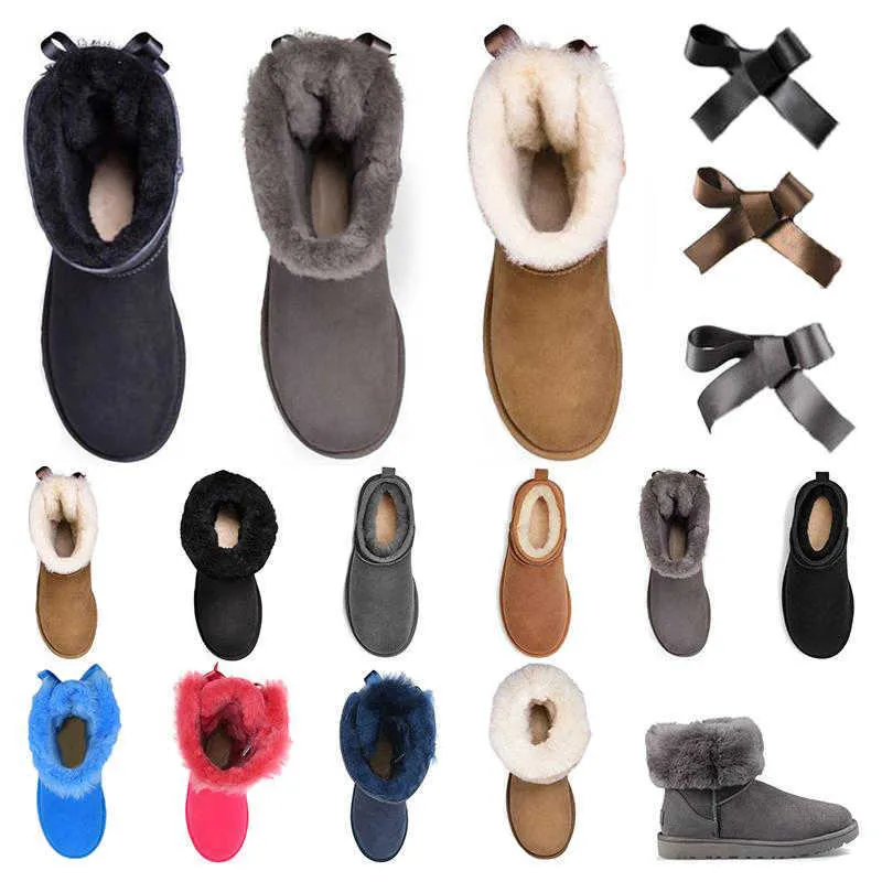 Designer tasman boots australia womens uggs slipper mini mens winter booties girl classic platform snow boot plush ankle short bow mini fur