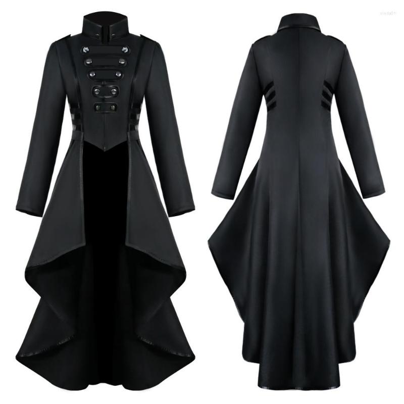 Men's Jackets Womens Jacket For Halloween Party Vintage Tailcoat Goth Long Steampunk Formal Gothic Victorian Frock Coat Costume Trench