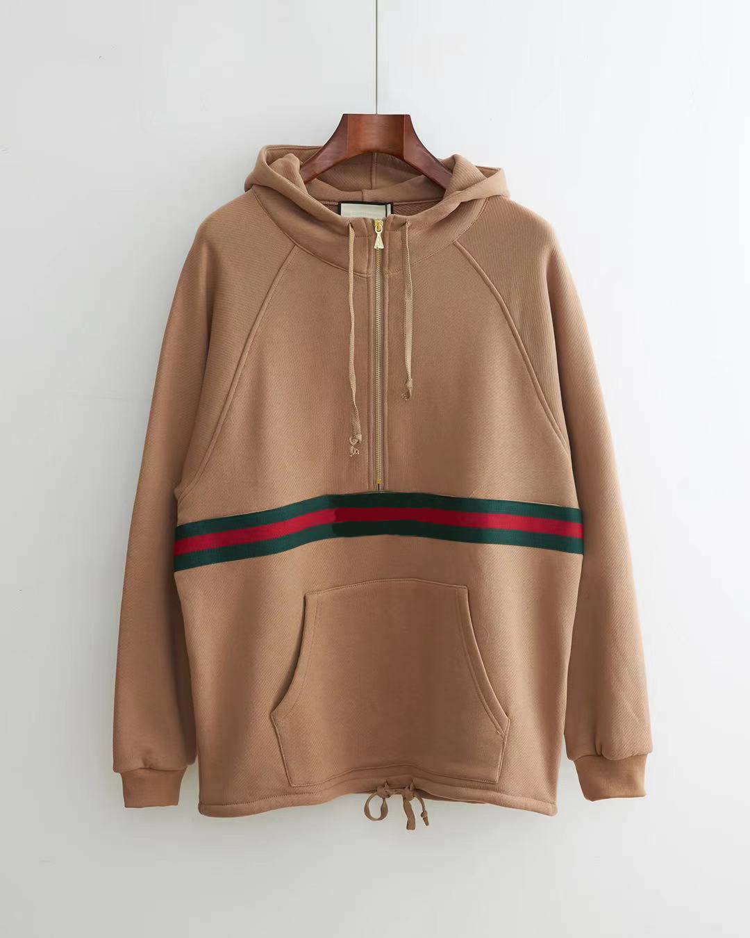 Autumn and winter latest brand designer hoodie fashion embroidery luxury half zipper US size hoodie comfortable material luxury mens hoodie