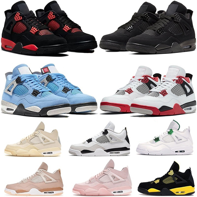 Top Quality Basketball Shoes Men Women Black Cat Red Cement Military Black Thunder Midnight Navy University Blue Mens Trainers Sports Sneakers