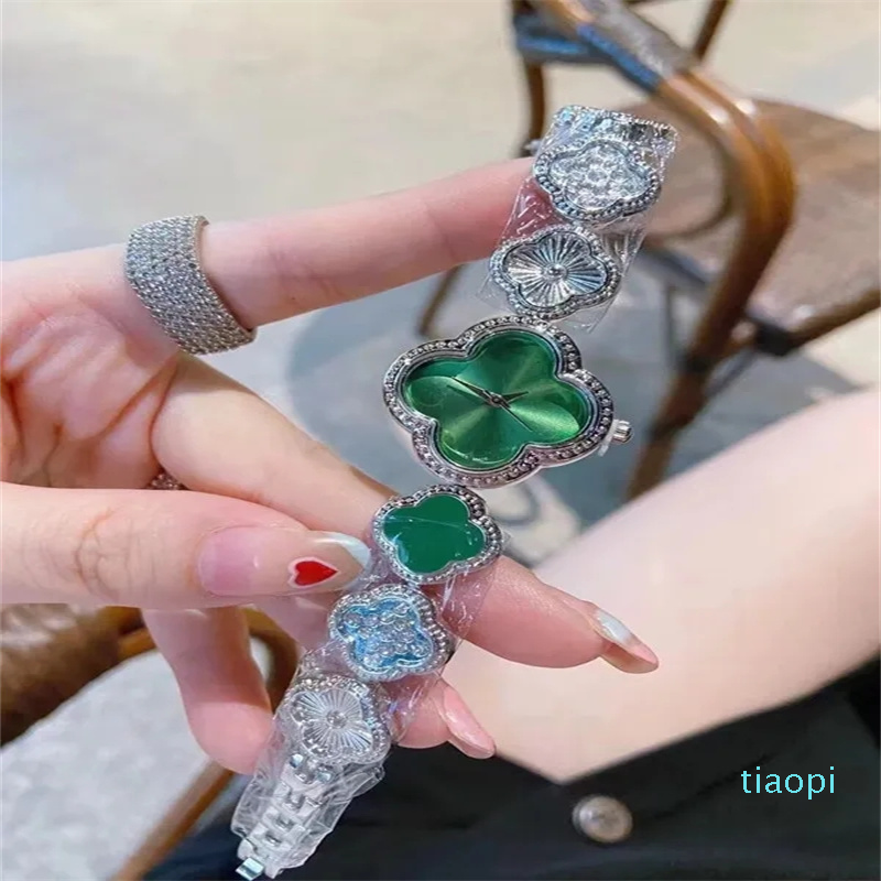 Wrist Watches for 2023 Womens Watches Three stitches Quartz Watch Luxury Brand Steel Belt lady accessories Four-leaf clover shape Fashion-image-891749063