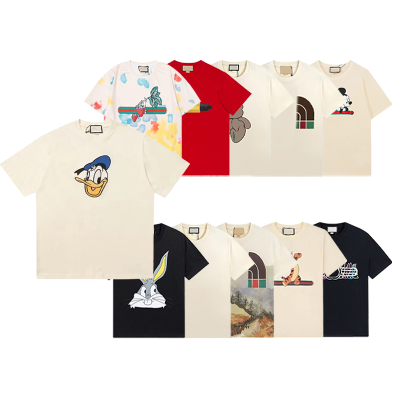 Fashions Designer Mens T-shirts Broderie Vêtements Vêtements hommes tshirt Chemises d'été T-shirts Col rond printemps haute lâche tendance manche