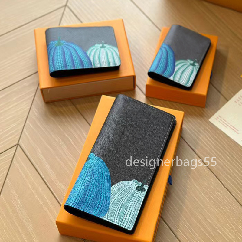 Designer Man Wallets Card Holder 2023 Fashion New Vibrant Pumpkin YK High Quality Leather Long Standard Wallet Coin Pocket Business Woman-image-891613758