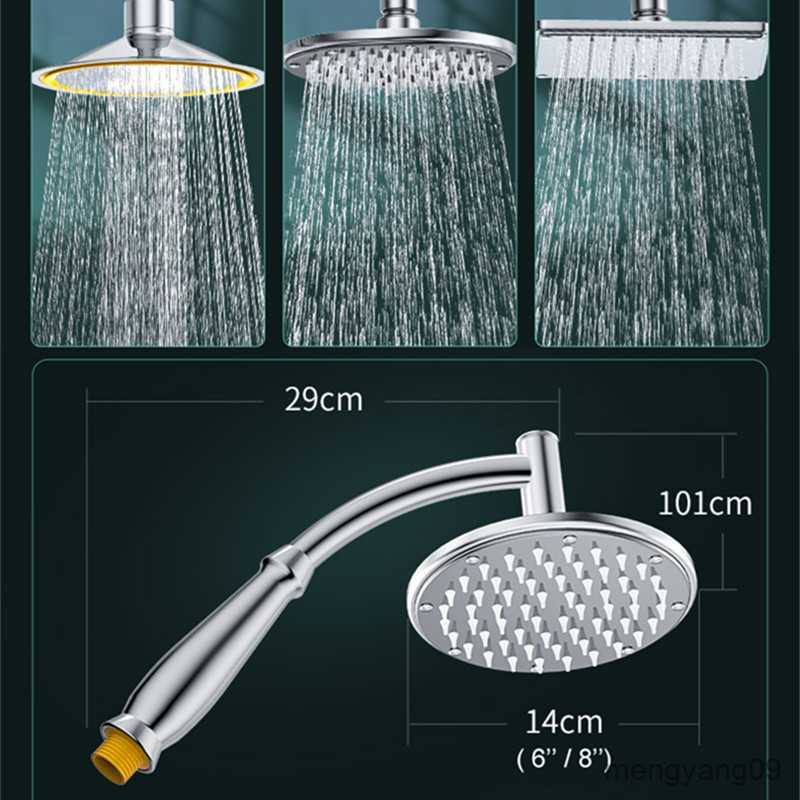 Bathroom s 6/8 Adjustable Top Rainfall Shower Sprayer High Pressure Water Saving ShowerHead Hotel Bathroom Accessories L260524-image-891777608
