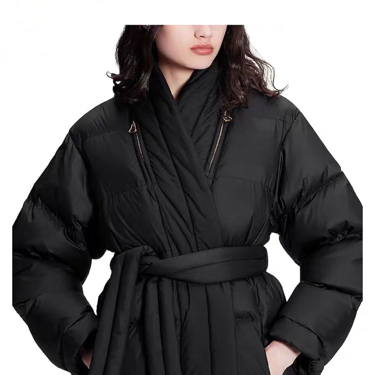 Womens long Down jacket designer parkas cotton coat winter warm tunic coat women's outdoor windbreaker coat lining vintage letters flower de-image-849838675