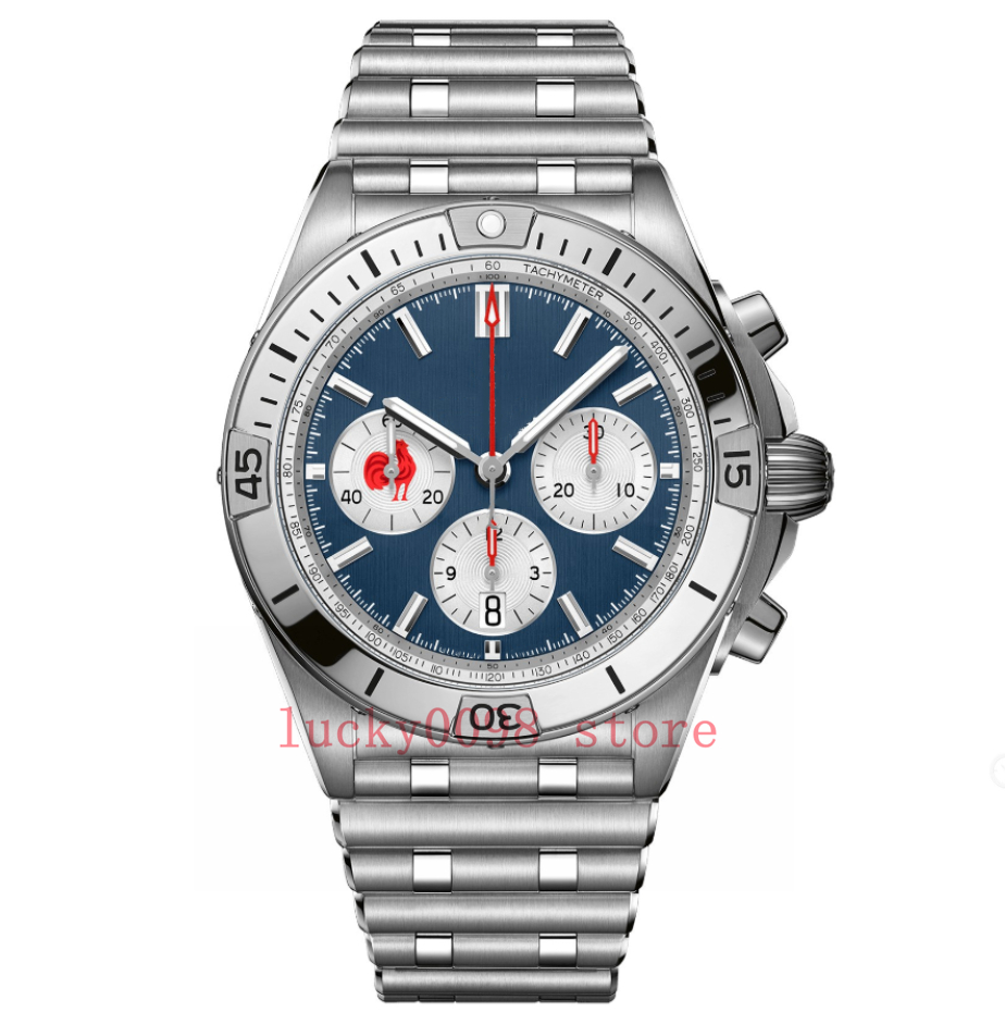 Mens watches quartz movement anniversary edition Stainless Steel multifunctional chronography Solid Clasp Montre de luxe men wristwatches-image-891647990