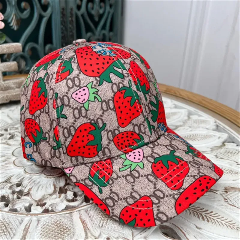 2023 Baseball Designer Hats Ball Cap Strawberries Designs Sports Style Travel Running Wear Hat Temperament Versatile high quality Caps hot