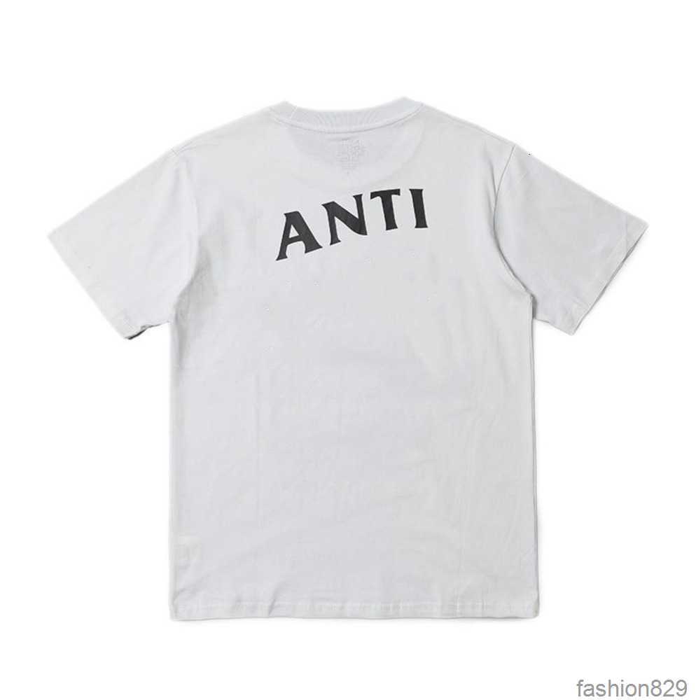 Men&#039;s t Shirts Fashion Anti Social Club Cross Print T-shirt Casual Couple Short Loose Design555-image-891801449