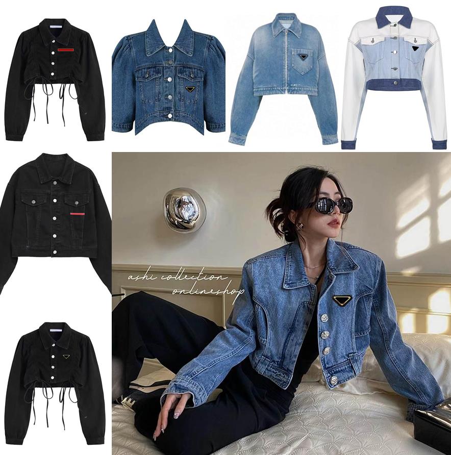 Spring Autumn womens denim jackets Button Letters slim Hip Hop lady outwear coats Casual windbreaker coat Top