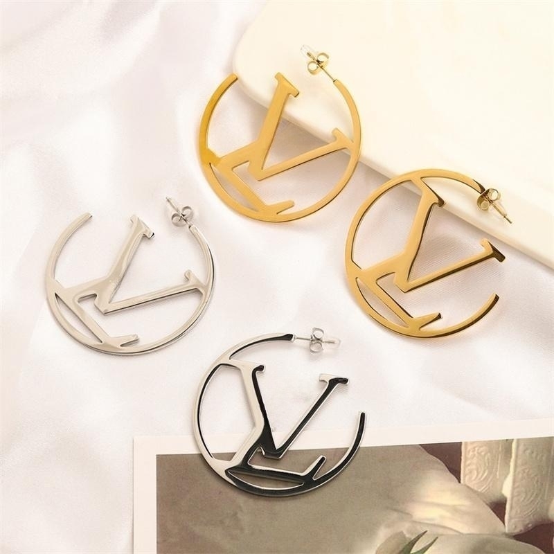 Luxury Brand Designer Womens Earrings Double Letters Ear Stud 18K Gold Plated Silver Geometric Earring for Wedding Party Jewerlry Accessories