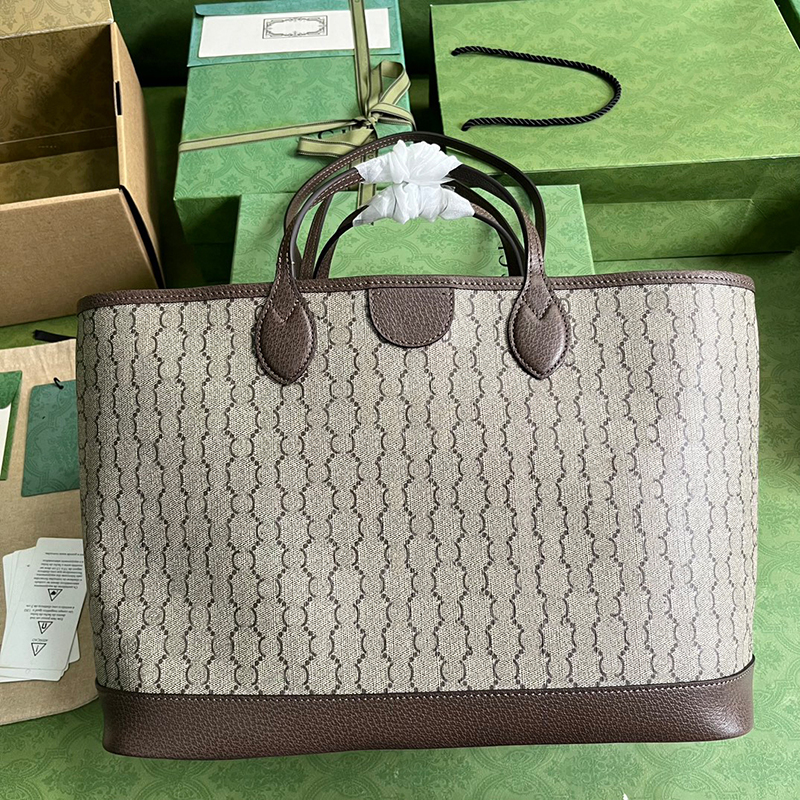 Ophidia Medium Tote Bag 38.5cm Designer Shopping Bag 10A Canvas Shoulder Bags Lady Handbag With Box G061-image-892299500