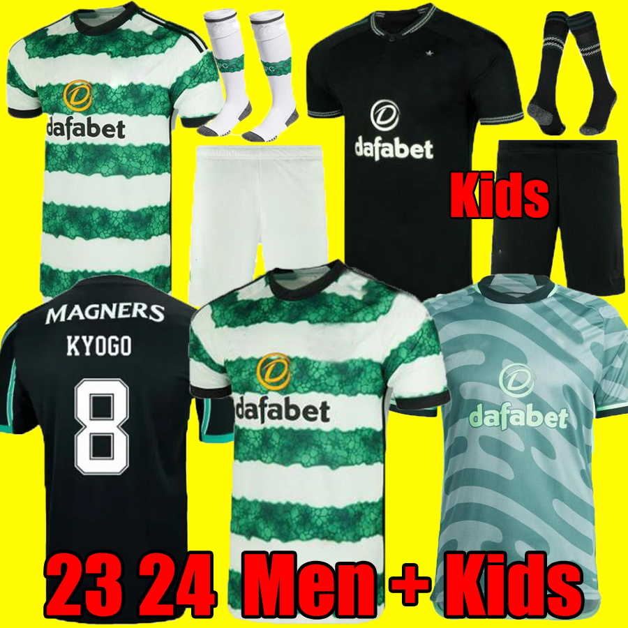 23 24 Celtic Soccer Jerseys Home away KYOGO EDOUARD 2023 2024 ELYOUNOUSSI TURNBULL AJETI CHRISTIE JOTA GRIFFITHS FORREST player MEN kids kit unif-image-881965061