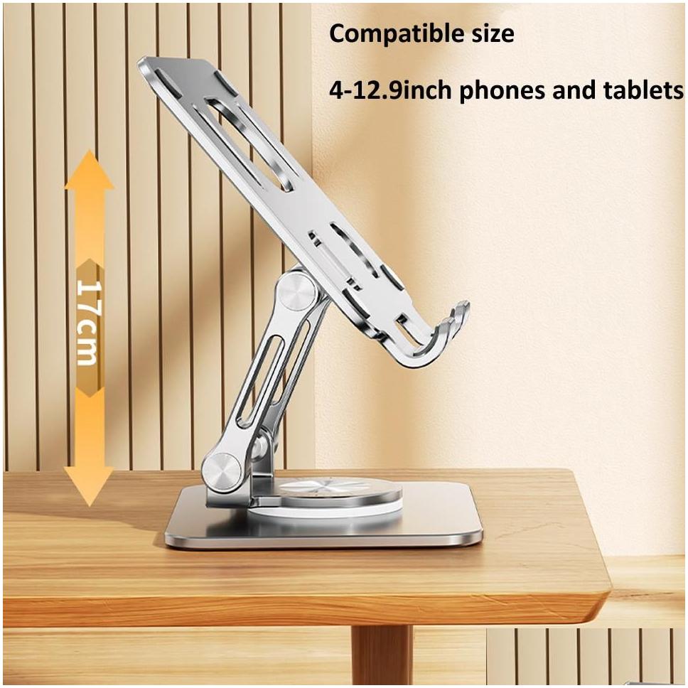 stands outmix aluminum tablet stand desk riser 360° rotation multiangle height adjustable foldable holder dock for xiaomi ipad tablet