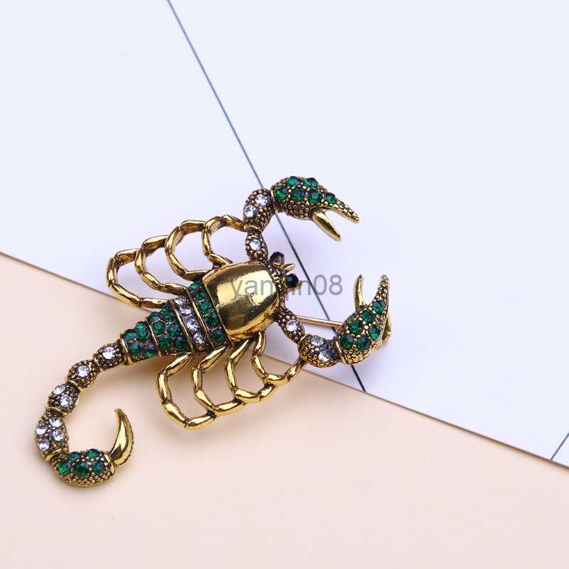 Pins Brooches scorpion insect brooch enamel pin metal lapel pin men jewelry gifts brooches for women rhinestone broches HKD230807-image-893566686
