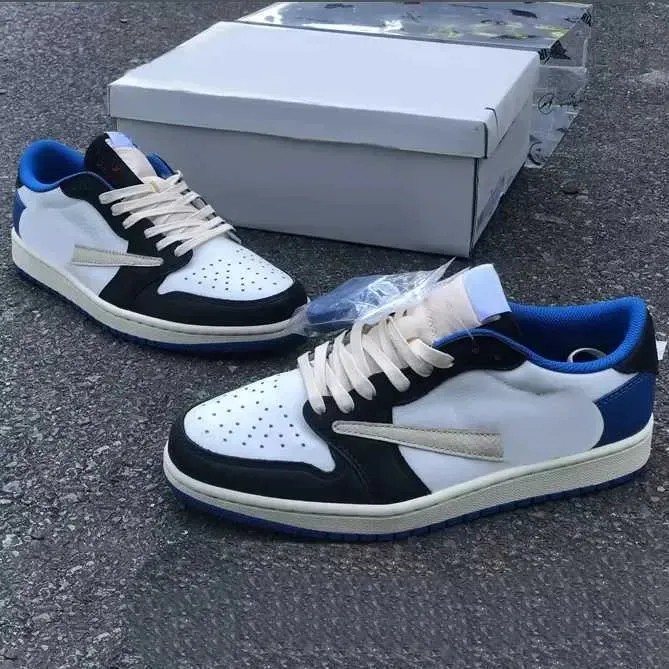 Authentic Jumpman 1s Ts Fragment Mens Shoes Military Blue Black White Designer Basketball Shoes Luxury Outdoor Sneakers Fast Delivery With box an-image-878954327