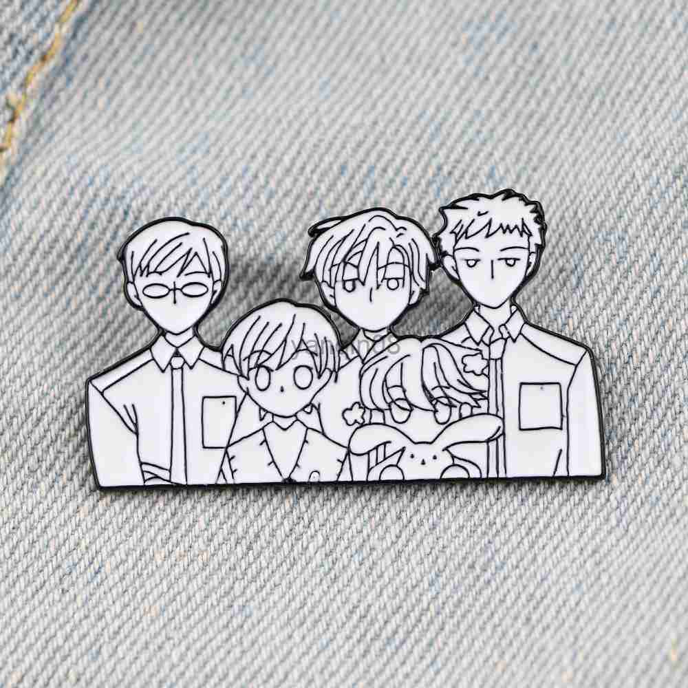 Pins Brooches Ouran High School Host Club Enamel Pin Anime Pins Gift Manga Briefcase Badges on Backpack Brooch for Clothes Brooches HKD230807-image-892583711