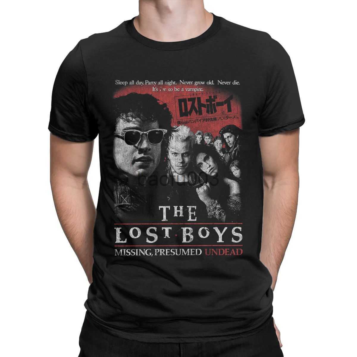 Men&#039;s T-Shirts S Horror Movies The Lost Boys DISTRESSED Vampire Pure Cotton Tops Leisure Short Sleeve Crewneck Tees Unique T-Shirt J230807-image-892559775