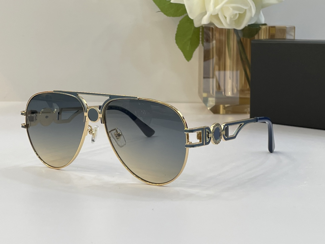 Toad sunglasses pilot glasses metal thin frame double nose bridge mirror leg nose bridge stereo High quality Medusa sun glasses for women man des-image-892560942