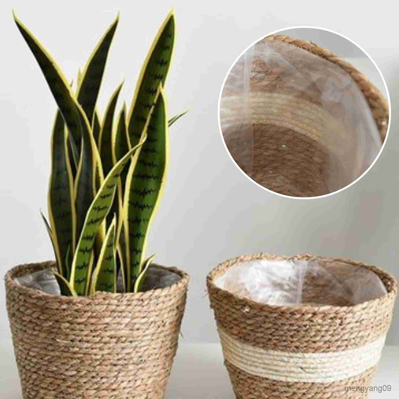 Planters Pots Keranjang Bunga Nordic Pot Tanaman Pot Anyaman Keranjang Penanam Pot Bunga Tanaman Taman Dalam Ruangan Luar Ruangan L260524-image-892569528
