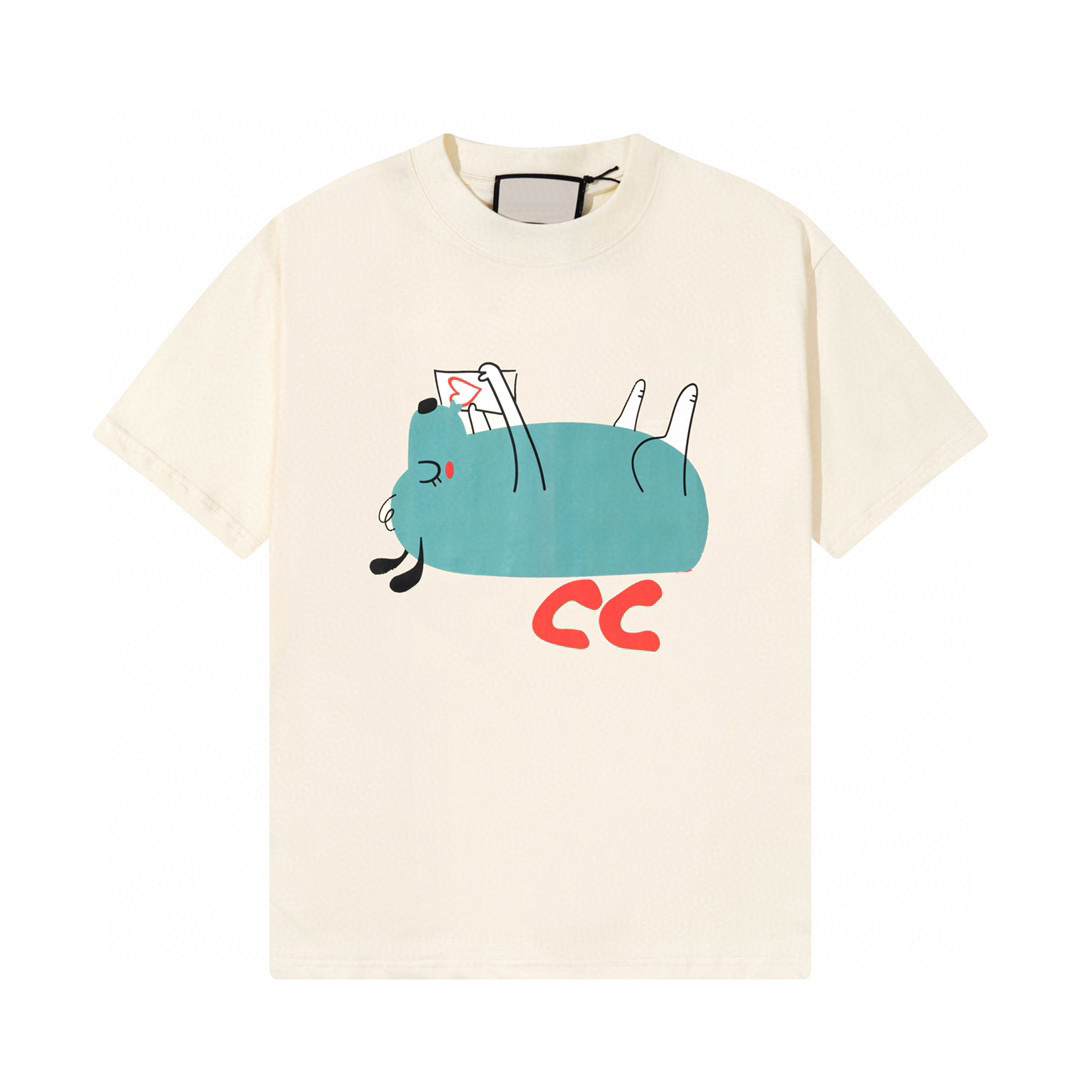 Men&#039;s Plus Tees & Polos Round neck embroidered and printed polar style summer wear with street pure cotton M set shorts tshirt 323te-image-892771009