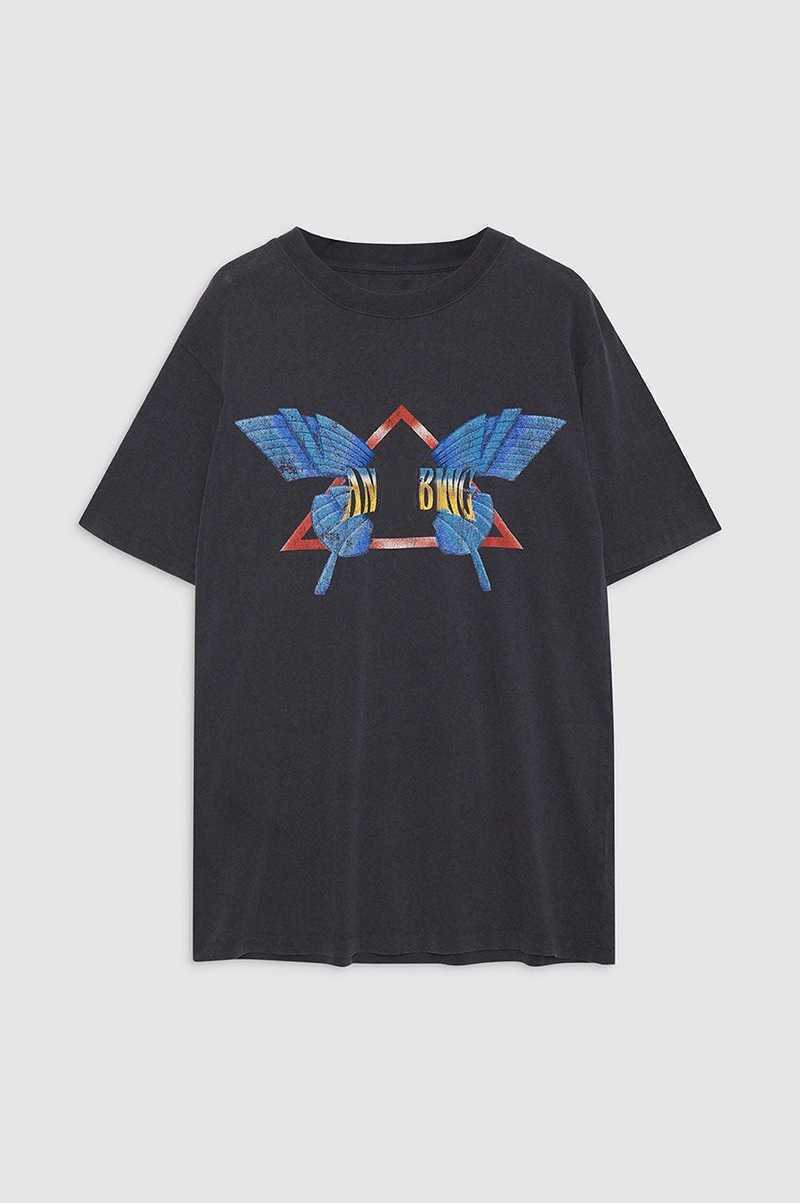 23 Anines Bing tee Women Designer T shirt Fashion Round-neck Print Short-sleeved New Summer Cotton Beach Tees New Women Washed Butterfly Print T--image-892707566
