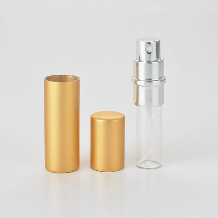 Perfume Bottle 5ml Aluminium Anodized Compact Aftershave Atomiser Atomizer Fragrance Glass Scent-Bottle Mixed Color