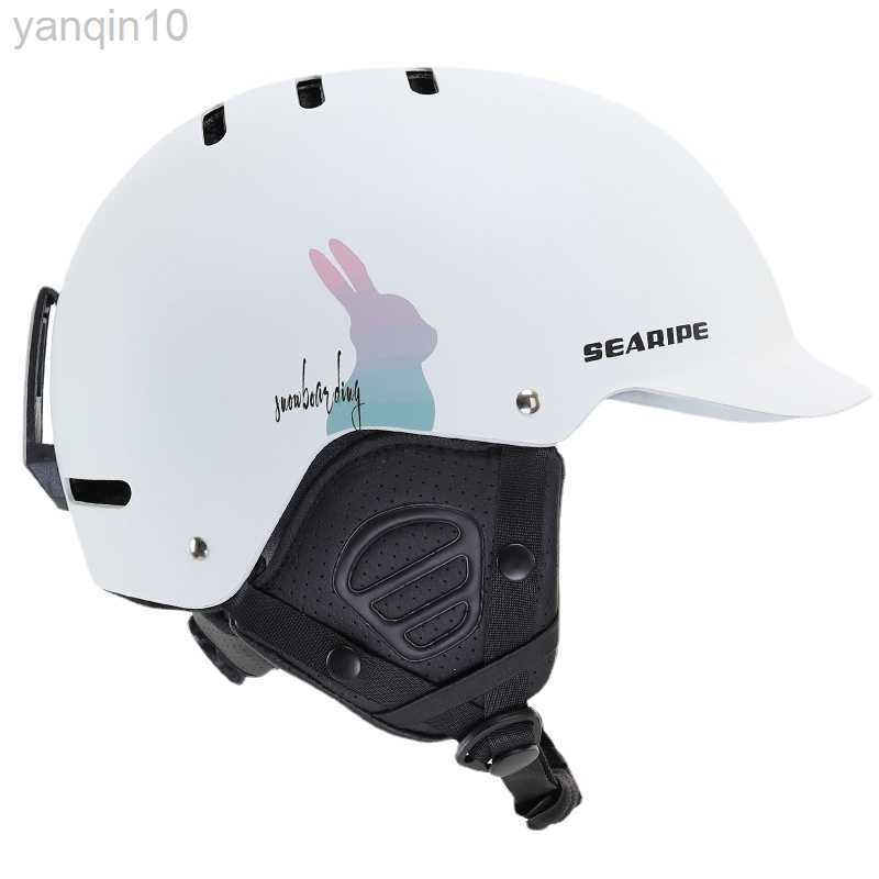 Ski Helmets 2023 Winter New Brim Ski Helmet Women Outdoor Sports Snowboarding Helmet Men's Warm Anti-Collision Snow Helmet Skiing Helmet HKD-image-892926995