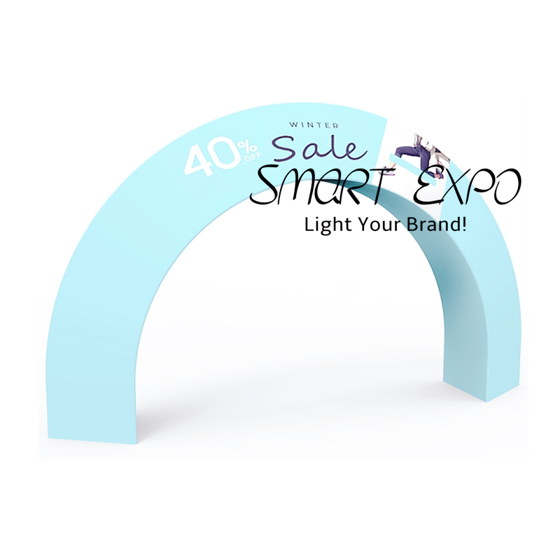 Custom Branding Printed Trade Show Triangular Prism Archway Banner Stand Display-image-892800098