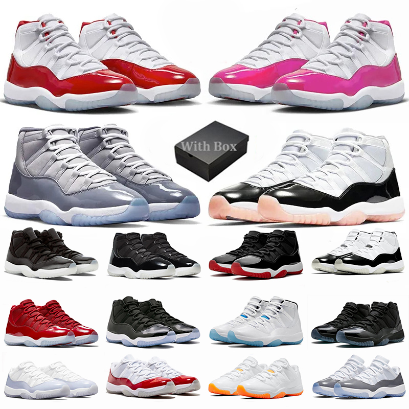 Avec boîte Cherry 11 chaussures de basket-ball Jumpman 11S hommes femmes dmp dmp rose minuit marine cool gris 25e anniversaire espace jam homme h